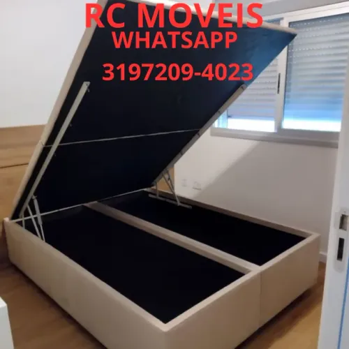 Cama Box Baú Casal Bipartido 1.38x1.88 - Espaço, Durabilidade e Conforto