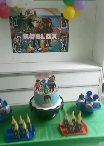 Painel para festa infantil do tema ROBLOX