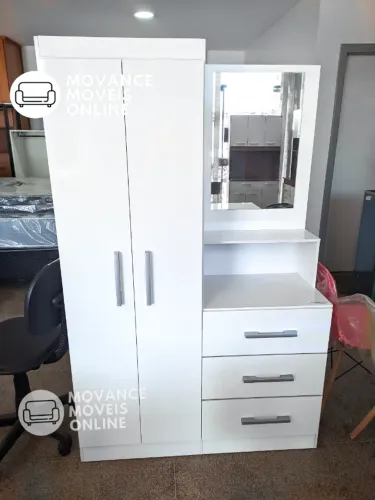 Roupeiro 2 Portas 3 Gavetas Novo