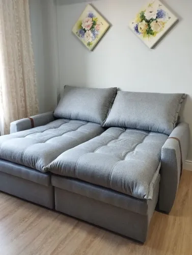 Sofá sem caixa com baú novo design moderno curvo