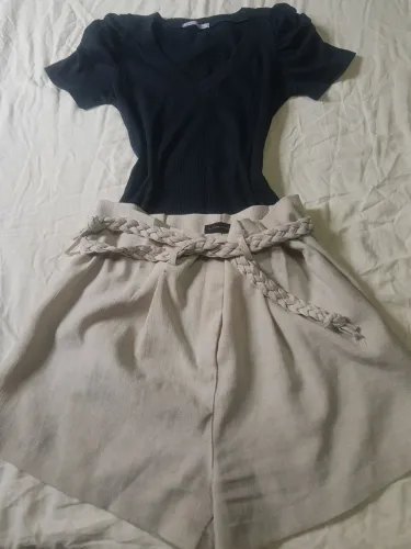 Conjunto feminino short de alfaiataria