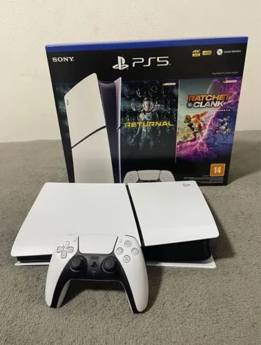 PlayStation 5 (PS5) Com 2 Jogos - Aceito Troca