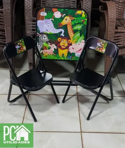 Jogo de Mesa Infantil com Cadeiras 