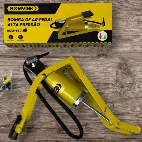 Bomba de Ar Pedal Alta Pressão Bomvink - BOM-8801