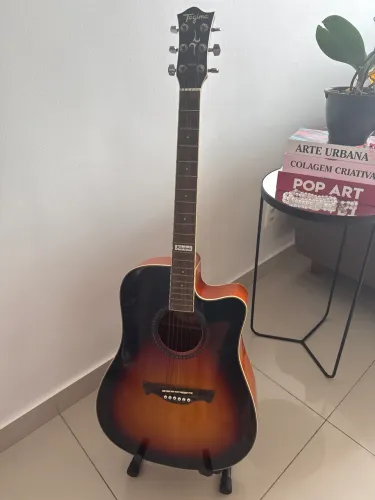 Violão Tagima Elétrico Aço Folk Cutaway Kansas Sunburst