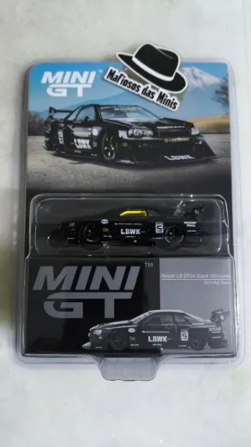 Mini GT Nissan Skyline R34 preto LBWK