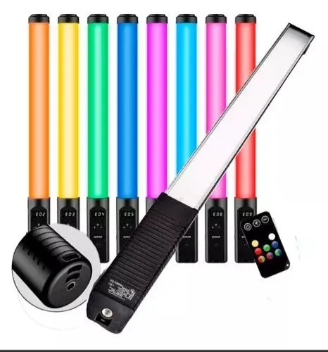 Bastão Led Rgb Luxceo Q508a Profissional Com Controle Remoto Cor da estrutura Preto