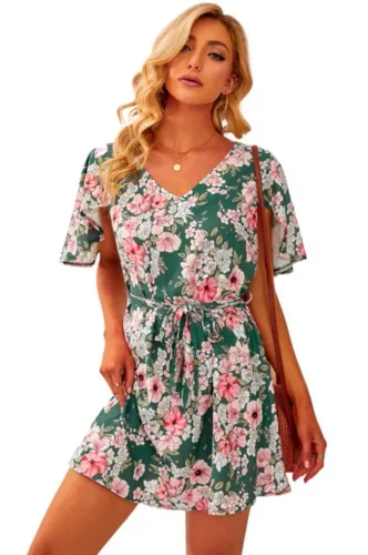 Vestido floral túnica NOVO(SEM USO)