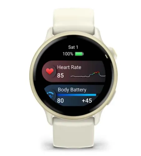 Relogio Garmin Vivoactive 6 amoled touch novo nfe Lunar Gold
