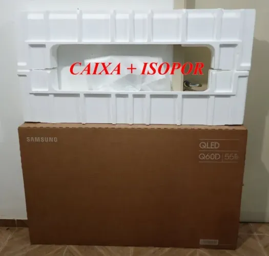 Caixa de papelão para Tv 55" polegadas - Samsung - com Isopor  