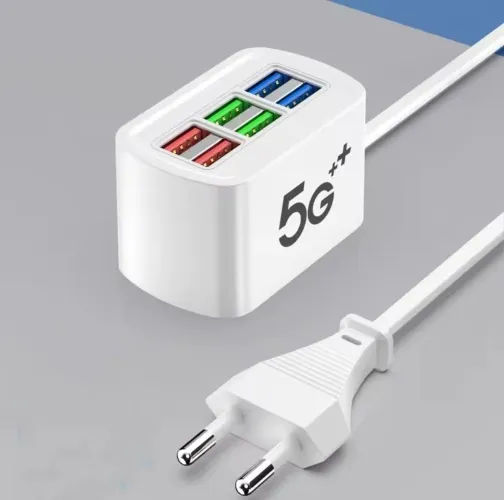 Carregador USB 5G com 6 portas