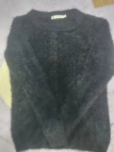 Suéter Pelúcia Preto Feminino