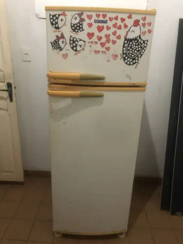 Geladeira duplex, quem gela é ela, pegando tudo só a borracha que estar solta para trocar