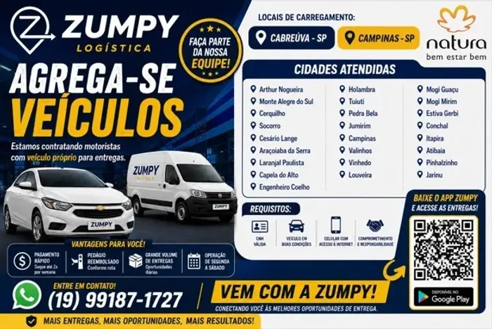 Entrega de porta a porta da natura 