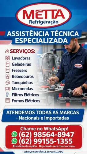 Assistência em geladeira, lavadoras, micro-ondas, etc...