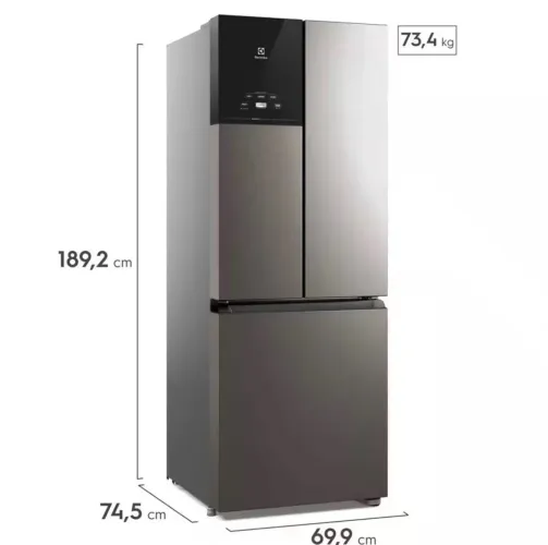 Geladeira/Refrigerador Electrolux Frost Free French Door Inox Look 484L Efficiente IM7S 