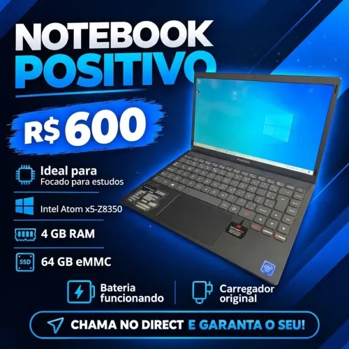 Notebook positivo para estudos