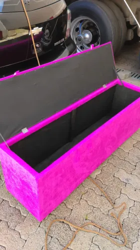 Baú pé de cama Casal padrão 1.40x50x37