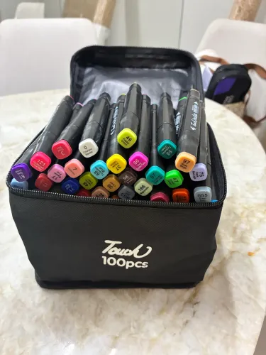 Kit 100 canetas Marker Touch Twin Profissional Para Desenho-Novo