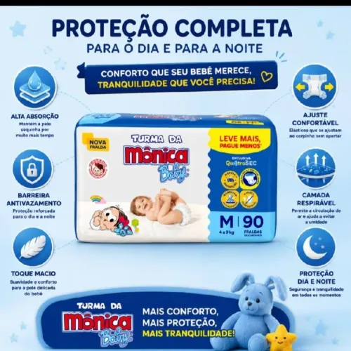Fralda turma da Mônica 