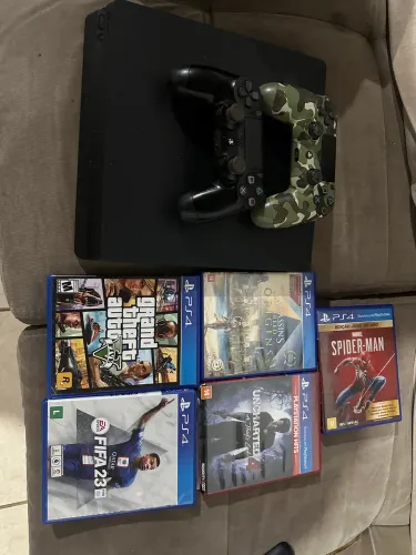 Ps4 slim com jogos