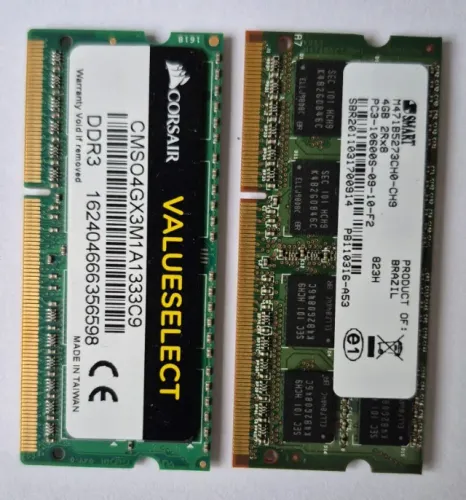 MEMÓRIA DDR3 NOTEBOOK - 8Gb - 2 pentes de 4Gb cada