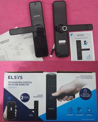 Fechadura Digital Wi-Fi ELSYS ESF-DE4000B Biométrica - NOVA - R$ 649