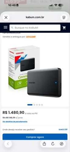 HD Externo Toshiba Canvio Basics 4TB ? NOVO/LACRADO