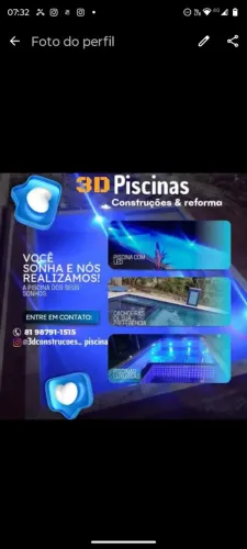 Construção de piscinas em alvenaria e concreto armado