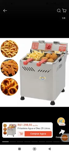 Fritadeira elétrica água e óleo 