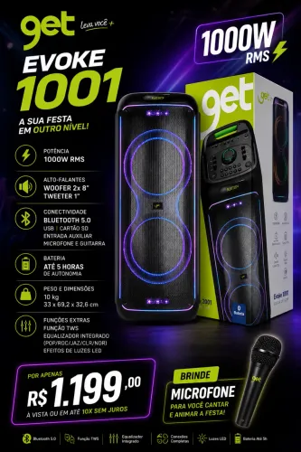 Caixa de Som Get Evoke 1001