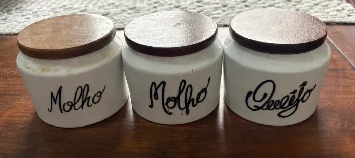 Conjunto de potes cerâmica 