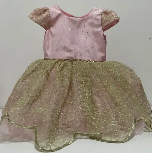 Vestido Princesa 1 aninho + sapato + tiara