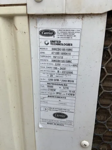 Condensadora carrier 38KCD018515MC 18 mil Btus 