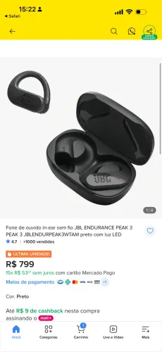 fone bluetooth JBL