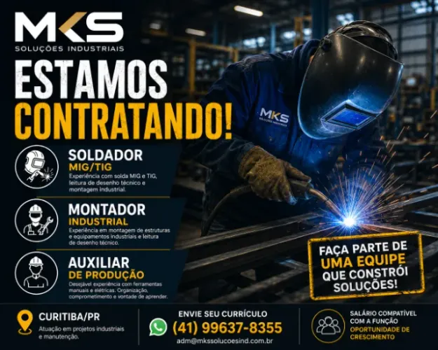 VAGAS - MKS SOLUÇÕES INDUSTRIAIS