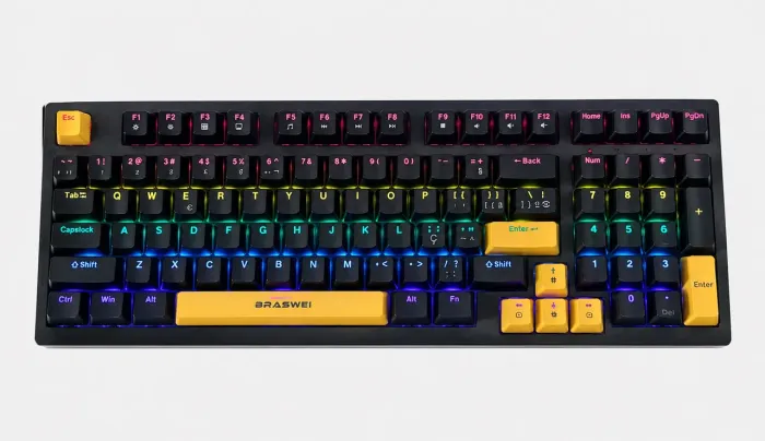 TECLADO MECÂNICO BRASWEI