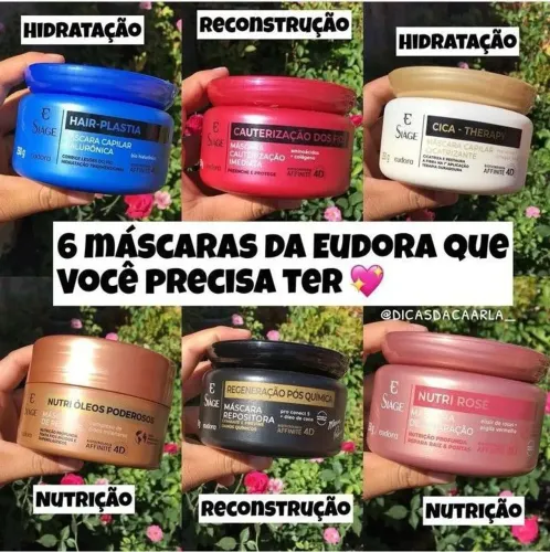 Mascara de tratamento Eudora Siage Cronograma Capilar