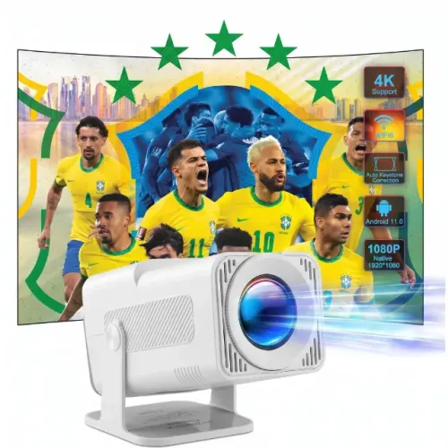CINEMA EM CASA | Projetor HY320 | 4K | Tela 150 | Wifi 6 | Bluetooth 5.0 | Android 13