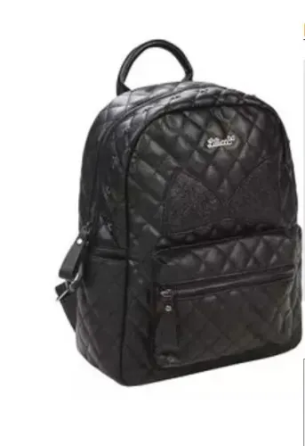 Mochila Matelassê Com Laço - Preta - Lilica Ripilica
