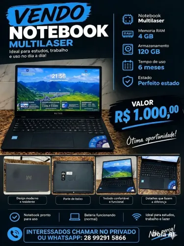Vende-se notebook Multilaser