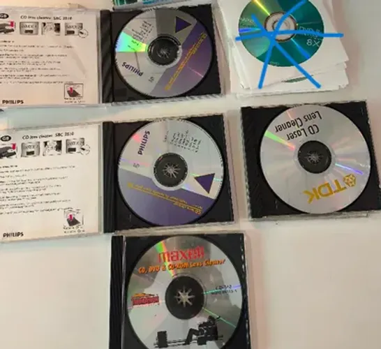 Lote Limpadores De Lente Laser (CD/DVD) Philips, Maxell, TDK - USADOS