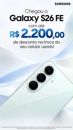 PROMOCÃO POR TEMPO LIMITADO Galaxy S26 FE