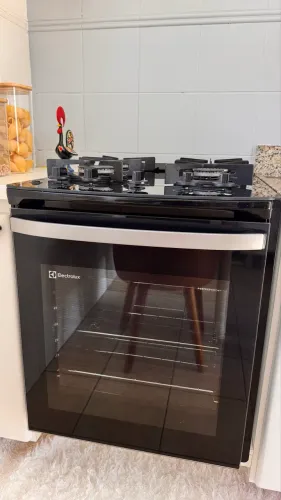 Fogão de embutir Eletrolux 4 bocas tampo de vidro