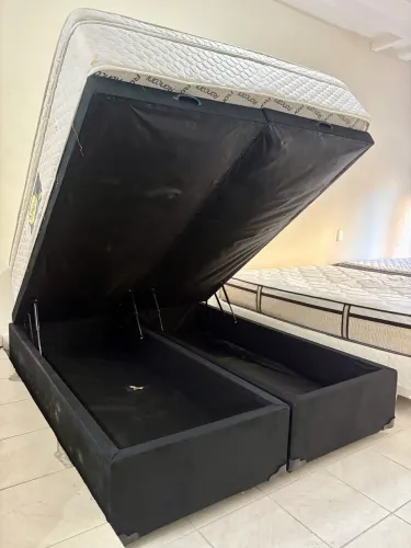 Cama box de casal Queen baú , cama Queen