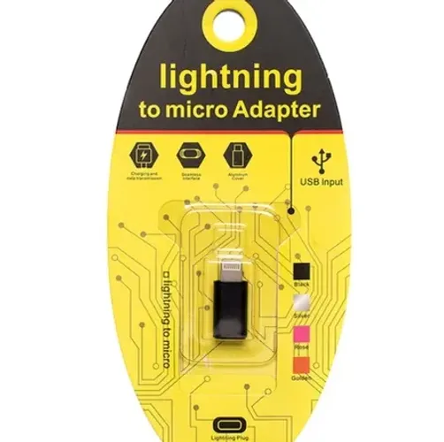 Adaptador Lightning Macho para Micro USB Fêmea