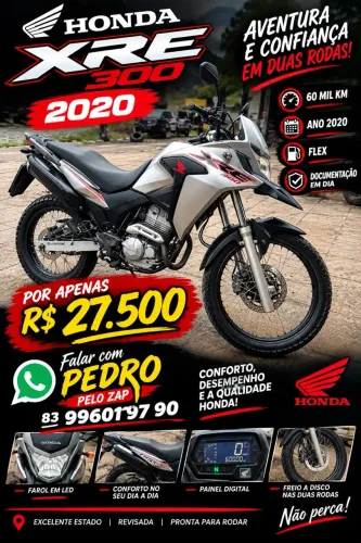 Vendo XRE 300 ano 2020 extra valor pra vender sem baixar o preço 26.000mil