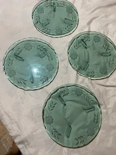 Kit bandejas de vidro trabalhadas