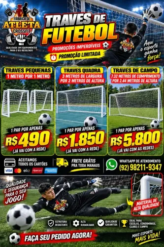 Traves de futebol ? promoção limitada Apartir de 490