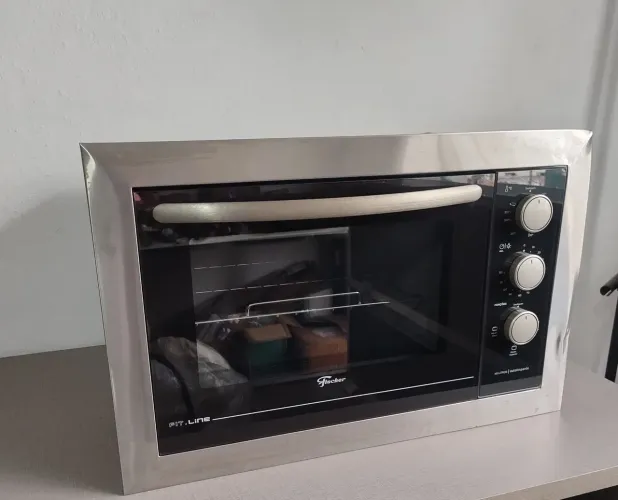 Forno Elétrico Embutir Fischer Fit Line 48L Inox 220v - NOVO (Metade do Preço!)